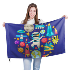 Флаг 3D с принтом Pornhub space в Тюмени, 100% полиэстер | плотность ткани — 95 г/м2, размер — 67 х 109 см. Принт наносится с одной стороны | astronaut | comet | cosmos | moon | planet | rocet | space | star | звезда | космонавт | космос | планета | ракета