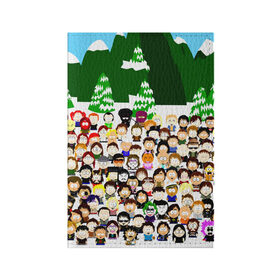 Обложка для паспорта матовая кожа с принтом Южный Парк / South Park . в Тюмени, натуральная матовая кожа | размер 19,3 х 13,7 см; прозрачные пластиковые крепления | south park | ubisoft | woodland critter christmas | кенни | мультсериал | стэн | южный парк