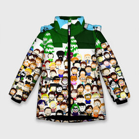 Зимняя куртка для девочек 3D с принтом Южный Парк South Park в Тюмени, ткань верха — 100% полиэстер; подклад — 100% полиэстер, утеплитель — 100% полиэстер. | длина ниже бедра, удлиненная спинка, воротник стойка и отстегивающийся капюшон. Есть боковые карманы с листочкой на кнопках, утяжки по низу изделия и внутренний карман на молнии. 

Предусмотрены светоотражающий принт на спинке, радужный светоотражающий элемент на пуллере молнии и на резинке для утяжки. | south park | ubisoft | woodland critter christmas | кенни | мультсериал | стэн | южный парк