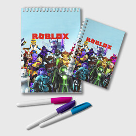 Блокнот с принтом ROBLOX в Тюмени, 100% бумага | 48 листов, плотность листов — 60 г/м2, плотность картонной обложки — 250 г/м2. Листы скреплены удобной пружинной спиралью. Цвет линий — светло-серый
 | piggy | roblox | roblox games | roblox piggy | игра роблокс | пигги. | роблокс | роблокс пигги | робукс