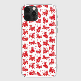 Чехол для iPhone 12 Pro Max с принтом Новый год быка 2021 в Тюмени, Силикон |  | 2021 | bull | happy new year | pattern | бык | животное | зимняя | новогодняя | паттерн | подарочная | узор