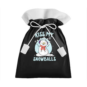 Подарочный 3D мешок с принтом Озорной Снеговик в Тюмени, 100% полиэстер | Размер: 29*39 см | claus | happy new year | merry christmas | santa | snowman | дед мороз | елка | клаус | новый год | рождество | с новым годом | санта | снеговик