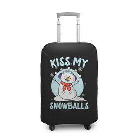 Чехол для чемодана 3D с принтом Озорной Снеговик в Тюмени, 86% полиэфир, 14% спандекс | двустороннее нанесение принта, прорези для ручек и колес | claus | happy new year | merry christmas | santa | snowman | дед мороз | елка | клаус | новый год | рождество | с новым годом | санта | снеговик