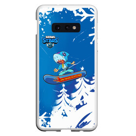 Чехол для Samsung S10E с принтом Brawl Stars (Snowboarding) в Тюмени, Силикон | Область печати: задняя сторона чехла, без боковых панелей | Тематика изображения на принте: brawl | break dance | leon | moba | skateboard | stars | supercell | surfing | игра | коллаборация | коллаж | колоборация | паттерн