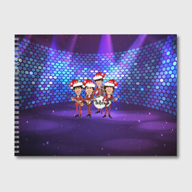 Альбом для рисования с принтом Новогодний концерт Битлз в Тюмени, 100% бумага
 | матовая бумага, плотность 200 мг. | Тематика изображения на принте: битлз | битлы | год | джон | концерт | леннон | новогодний | новый | рождество | сцена