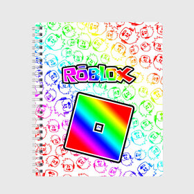 Тетрадь с принтом ROBLOX в Тюмени, 100% бумага | 48 листов, плотность листов — 60 г/м2, плотность картонной обложки — 250 г/м2. Листы скреплены сбоку удобной пружинной спиралью. Уголки страниц и обложки скругленные. Цвет линий — светло-серый
 | piggy | roblox | roblox games | roblox piggy | игра роблокс | пигги. | роблокс | роблокс пигги | робукс