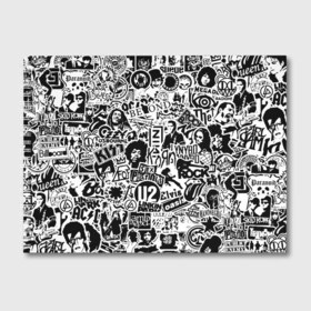 Альбом для рисования с принтом Rock Band Logos в Тюмени, 100% бумага
 | матовая бумага, плотность 200 мг. | Тематика изображения на принте: ac dc | linkin park | music | queen | radiohead | rock | rock band logos | линкин парк | музыка | ретро | рок группа | элвис