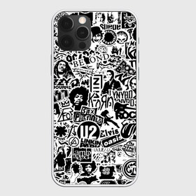 Чехол для iPhone 12 Pro Max с принтом Rock Band Logos в Тюмени, Силикон |  | ac dc | linkin park | music | queen | radiohead | rock | rock band logos | линкин парк | музыка | ретро | рок группа | элвис