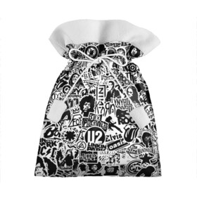 Подарочный 3D мешок с принтом Rock Band Logos в Тюмени, 100% полиэстер | Размер: 29*39 см | ac dc | linkin park | music | queen | radiohead | rock | rock band logos | линкин парк | музыка | ретро | рок группа | элвис