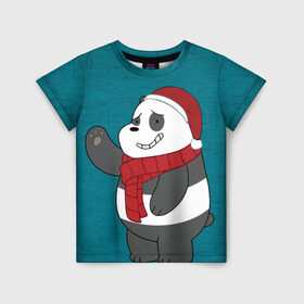 Детская футболка 3D с принтом Panda в Тюмени, 100% гипоаллергенный полиэфир | прямой крой, круглый вырез горловины, длина до линии бедер, чуть спущенное плечо, ткань немного тянется | cartoon network | panda | vdkimel | we bare bears | вся правда о медведях | панда