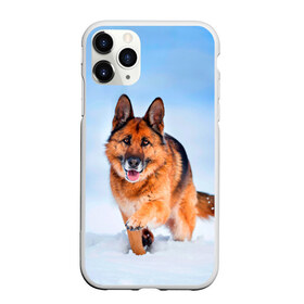 Чехол для iPhone 11 Pro Max матовый с принтом Овчарка и снег в Тюмени, Силикон |  | dog | животные | зима | овчарка | пес | природа | снег | собака | собаки | собакчка | собачки