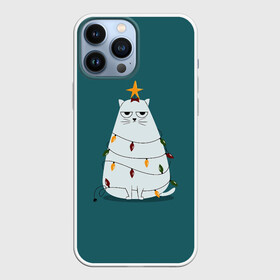 Чехол для iPhone 13 Pro Max с принтом Кото ёлка в Тюмени,  |  | Тематика изображения на принте: claus | happy new year | merry christmas | santa | snowman | дед мороз | елка | клаус | новый год | рождество | с новым годом | санта | снеговик