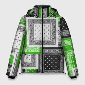 Мужская зимняя куртка 3D с принтом 3D Бандана v green в Тюмени, верх — 100% полиэстер; подкладка — 100% полиэстер; утеплитель — 100% полиэстер | длина ниже бедра, свободный силуэт Оверсайз. Есть воротник-стойка, отстегивающийся капюшон и ветрозащитная планка. 

Боковые карманы с листочкой на кнопках и внутренний карман на молнии. | fashiom | fire | game | hip hop | rap | street style | top | игра | мода | огонь | рэп | топ | уличный стиль | хип хоп