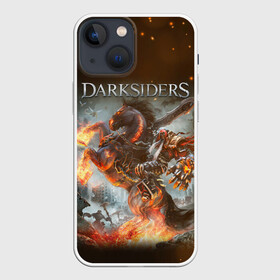 Чехол для iPhone 13 mini с принтом Darksiders (Z) в Тюмени,  |  | Тематика изображения на принте: azrael | darksiders | darksiders 2 | darksiders 3 | griever | silitha | tiamat | ulthane | vulgrim | wrath of war | всадник апокалипсиса | гнев войны | обугленный совет | руина | ультэйн | чёрный молот