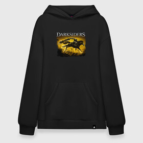 Худи SuperOversize хлопок с принтом Darksiders (Z) в Тюмени, 70% хлопок, 30% полиэстер, мягкий начес внутри | карман-кенгуру, эластичная резинка на манжетах и по нижней кромке, двухслойный капюшон
 | azrael | darksiders | darksiders 2 | darksiders 3 | griever | silitha | tiamat | ulthane | vulgrim | wrath of war | всадник апокалипсиса | гнев войны | обугленный совет | руина | ультэйн | чёрный молот