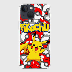 Чехол для iPhone 13 mini с принтом ПИКАЧУ в Тюмени,  |  | pikachu | pokemon | pokemon go | pokemon going. | pokemons | детектив пикачу | пикачу | пикачу фильм | покемон | покемон го