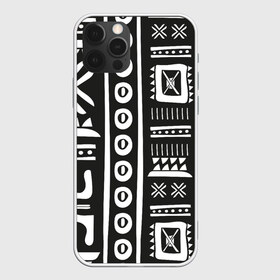 Чехол для iPhone 12 Pro Max с принтом Этнический узор в Тюмени, Силикон |  | ацтеки | индийский | народный | узор | черно белый | этника | этнический | этно