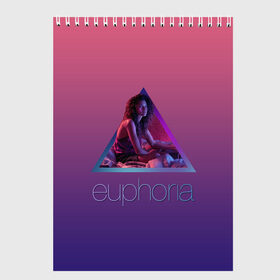 Скетчбук с принтом сериал Euphoria в Тюмени, 100% бумага
 | 48 листов, плотность листов — 100 г/м2, плотность картонной обложки — 250 г/м2. Листы скреплены сверху удобной пружинной спиралью | Тематика изображения на принте: zendaya | зендея | ру беннетт | сериал euphoria | эйфория