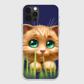Чехол для iPhone 12 Pro Max с принтом зелёная трава в Тюмени, Силикон |  | Тематика изображения на принте: глазки | животные | котёнок | рыжий