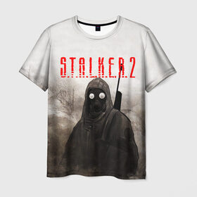 Мужская футболка 3D с принтом STALKER 2 в Тюмени, 100% полиэфир | прямой крой, круглый вырез горловины, длина до линии бедер | stalker | stalker 2 | бандиты | воля | долг | зомби. | кровосос | монолит | наемники | свобода | сталкер | сталкер 2