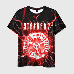 Мужская футболка 3D с принтом STALKER 2 в Тюмени, 100% полиэфир | прямой крой, круглый вырез горловины, длина до линии бедер | Тематика изображения на принте: stalker | stalker 2 | бандиты | воля | долг | зомби. | кровосос | монолит | наемники | свобода | сталкер | сталкер 2