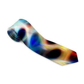 Галстук 3D с принтом Фрактальная паутина в Тюмени, 100% полиэстер | Длина 148 см; Плотность 150-180 г/м2 | Тематика изображения на принте: абстракция | космос | неон | фантастика | фрактал