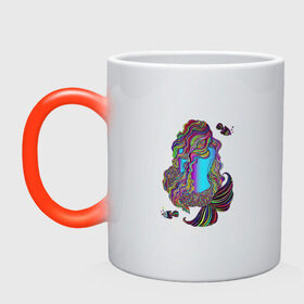 Кружка хамелеон с принтом Русалка в Тюмени, керамика | меняет цвет при нагревании, емкость 330 мл | 