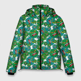 Мужская зимняя куртка 3D с принтом Злой Вирус в Тюмени, верх — 100% полиэстер; подкладка — 100% полиэстер; утеплитель — 100% полиэстер | длина ниже бедра, свободный силуэт Оверсайз. Есть воротник-стойка, отстегивающийся капюшон и ветрозащитная планка. 

Боковые карманы с листочкой на кнопках и внутренний карман на молнии. | corona virus | coronavirus | covid 19 | infection | mask | pandem | virus | болезнь | больница | вирус | грипп | зараза | инфекция | карантин | ковид 19 | корона вирус | коронавирус | лихорадка | маска | медицинская маска | пандемия