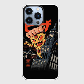 Чехол для iPhone 13 Pro с принтом Pizza Kong в Тюмени,  |  | Тематика изображения на принте: 666 | alien | astral | demon | fast | food | ghost | halloween | horror | kong | monster | pizza | астрал | восставший из ада | демон | монстр | пицца | призрак | ужасы | фастфуд | хоррор