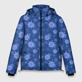Мужская зимняя куртка 3D с принтом Ковид-19 в Тюмени, верх — 100% полиэстер; подкладка — 100% полиэстер; утеплитель — 100% полиэстер | длина ниже бедра, свободный силуэт Оверсайз. Есть воротник-стойка, отстегивающийся капюшон и ветрозащитная планка. 

Боковые карманы с листочкой на кнопках и внутренний карман на молнии. | corona virus | coronavirus | covid 19 | infection | mask | pandem | virus | болезнь | больница | вирус | грипп | зараза | инфекция | карантин | ковид 19 | корона вирус | коронавирус | лихорадка | маска | медицинская маска | пандемия