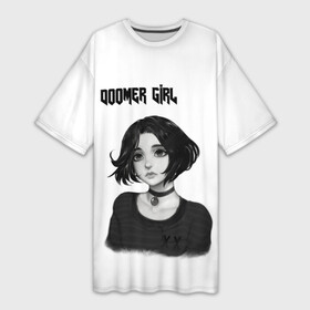 Платье-футболка 3D с принтом Doomer Girl в Тюмени,  |  | 20 | 2020 | 2021 | 21 | 2k20 | 2к20 | doomer | girl | girls | mem | meme | memes | wafe | бумер | бумеры | волна | девушка | девушки | думер | думеры | зумер | зумеры | мем | мемы