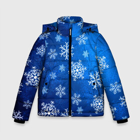 Зимняя куртка для мальчиков 3D с принтом Новый Год Снежинки в Тюмени, ткань верха — 100% полиэстер; подклад — 100% полиэстер, утеплитель — 100% полиэстер | длина ниже бедра, удлиненная спинка, воротник стойка и отстегивающийся капюшон. Есть боковые карманы с листочкой на кнопках, утяжки по низу изделия и внутренний карман на молнии. 

Предусмотрены светоотражающий принт на спинке, радужный светоотражающий элемент на пуллере молнии и на резинке для утяжки | 2021 | 2021 год быка | happy new year | new year | new year 2021 | бык | год быка | дохлая мышь | качок | крыса | мышцы | мышь | надпись | новый год | новый год 2021 | рога | рождество 2021