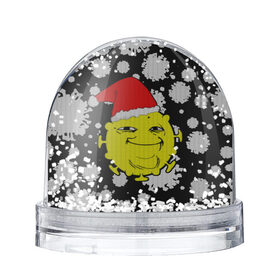 Снежный шар с принтом Yoba коронно-новогодний в Тюмени, Пластик | Изображение внутри шара печатается на глянцевой фотобумаге с двух сторон | 