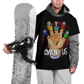 Накидка на куртку 3D с принтом AMONG US в Тюмени, 100% полиэстер |  | among us | impostor | амонг ас | игра | космический | космический корабль | космонавт | космос | мем | предатель | среди нас | экшен