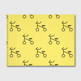 Альбом для рисования с принтом Велосипеды на желтом в Тюмени, 100% бумага
 | матовая бумага, плотность 200 мг. | велик | велосипед | велоспрот | желтый | кататься | летний | паттерн | покатушки | спорт | узор