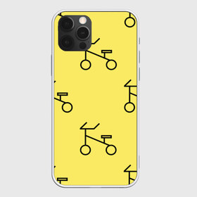 Чехол для iPhone 12 Pro Max с принтом Велосипеды на желтом в Тюмени, Силикон |  | велик | велосипед | велоспрот | желтый | кататься | летний | паттерн | покатушки | спорт | узор