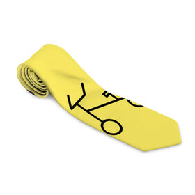 Галстук 3D с принтом Велосипеды на желтом в Тюмени, 100% полиэстер | Длина 148 см; Плотность 150-180 г/м2 | велик | велосипед | велоспрот | желтый | кататься | летний | паттерн | покатушки | спорт | узор