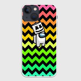 Чехол для iPhone 13 mini с принтом Among Us Marshmello в Тюмени,  |  | 2021 | among us | impostor | space mafia | sus.puffballs united | амонг ас | амонг единорог | в космосе | импостор | инопланетяне | инопланетянин | маршмелло | новогодний амонг ас | ракета | с новым годом | самозванец