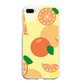 Чехол для iPhone 7Plus/8 Plus матовый с принтом Апельсиновый летний узор в Тюмени, Силикон | Область печати: задняя сторона чехла, без боковых панелей | апельсин | апельсиновый | летний | оранжевый | паттерн | узор | фруктовый