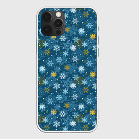 Чехол для iPhone 12 Pro Max с принтом Снежинки в Тюмени, Силикон |  | Тематика изображения на принте: merry christmas | дед мороз | ёлка | зима | мороз | новый год | подарок | праздник | рождество | с новым годом | санта клаус | снег | снеговик | снегурочка | снежинки | снежные узоры | узоры