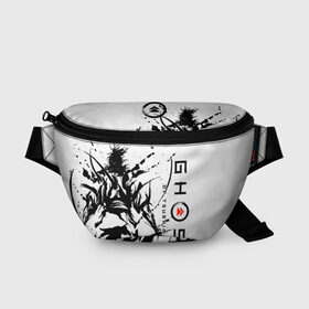 Поясная сумка 3D с принтом Ghost of Tsushima в Тюмени, 100% полиэстер | плотная ткань, ремень с регулируемой длиной, внутри несколько карманов для мелочей, основное отделение и карман с обратной стороны сумки застегиваются на молнию | ghost of tsushima | samurai | игры | призрак цусимы | самурай | япония