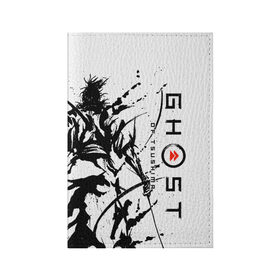Обложка для паспорта матовая кожа с принтом Ghost of Tsushima в Тюмени, натуральная матовая кожа | размер 19,3 х 13,7 см; прозрачные пластиковые крепления | ghost of tsushima | samurai | игры | призрак цусимы | самурай | япония