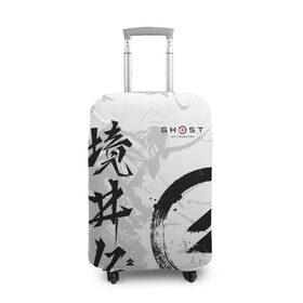 Чехол для чемодана 3D с принтом Ghost of Tsushima в Тюмени, 86% полиэфир, 14% спандекс | двустороннее нанесение принта, прорези для ручек и колес | ghost of tsushima | samurai | игры | призрак цусимы | самурай | япония