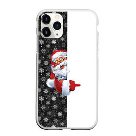 Чехол для iPhone 11 Pro Max матовый с принтом Дедушка Мороз в Тюмени, Силикон |  | christmas | merry christmas | дед мороз | ёлка | зима | мороз | новый год | подарок | праздник | рождество | с новым годом | санта клаус | снегурочка | снежинки