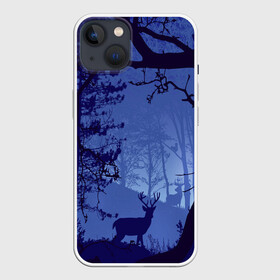 Чехол для iPhone 13 с принтом ЛЕС в Тюмени,  |  | закат | лес | ночной лес | олень | природа | туман