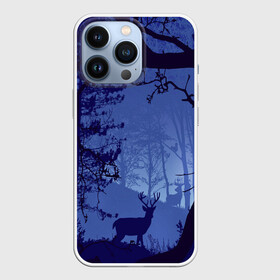 Чехол для iPhone 13 Pro с принтом ЛЕС в Тюмени,  |  | закат | лес | ночной лес | олень | природа | туман