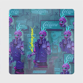 Магнит виниловый Квадрат с принтом Cyberpunk 2077 в Тюмени, полимерный материал с магнитным слоем | размер 9*9 см, закругленные углы | Тематика изображения на принте: cd project red | cyberpunk 2077 | keanu reeves | samurai | игра | киану ривз | киберпанк 2077 | самураи