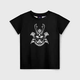 Детская футболка 3D с принтом Грозный СаМурай в Тюмени, 100% гипоаллергенный полиэфир | прямой крой, круглый вырез горловины, длина до линии бедер, чуть спущенное плечо, ткань немного тянется | Тематика изображения на принте: ghost of tsushima | грозный | игры | самурай | черный