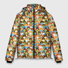 Мужская зимняя куртка 3D с принтом Масочный Режим в Тюмени, верх — 100% полиэстер; подкладка — 100% полиэстер; утеплитель — 100% полиэстер | длина ниже бедра, свободный силуэт Оверсайз. Есть воротник-стойка, отстегивающийся капюшон и ветрозащитная планка. 

Боковые карманы с листочкой на кнопках и внутренний карман на молнии. | corona virus | coronavirus | covid 19 | infection | mask | pandemic | virus | болезнь | больница | вирус | грипп | зараза | инфекция | карантин | ковид 19 | корона вирус | коронавирус | лихорадка | маска | медицинская маска | пандемия