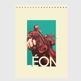 Скетчбук с принтом Жан Рено в Тюмени, 100% бумага
 | 48 листов, плотность листов — 100 г/м2, плотность картонной обложки — 250 г/м2. Листы скреплены сверху удобной пружинной спиралью | film | jean reno | leon | move | жан рено | кино | леон | фильм